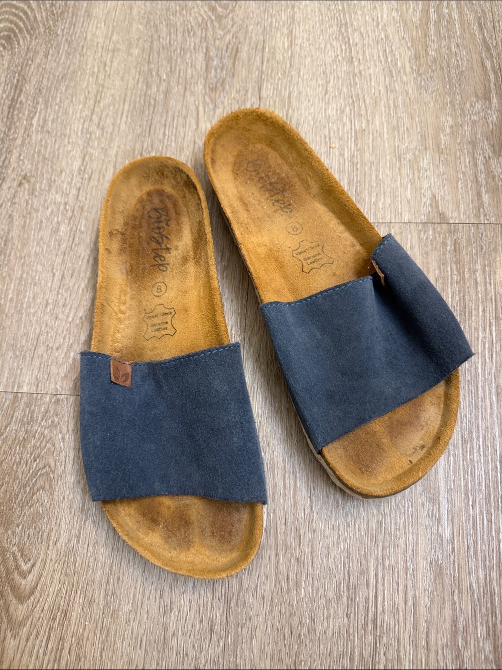 Women's Black Suede Slide Sandals - Unbranded